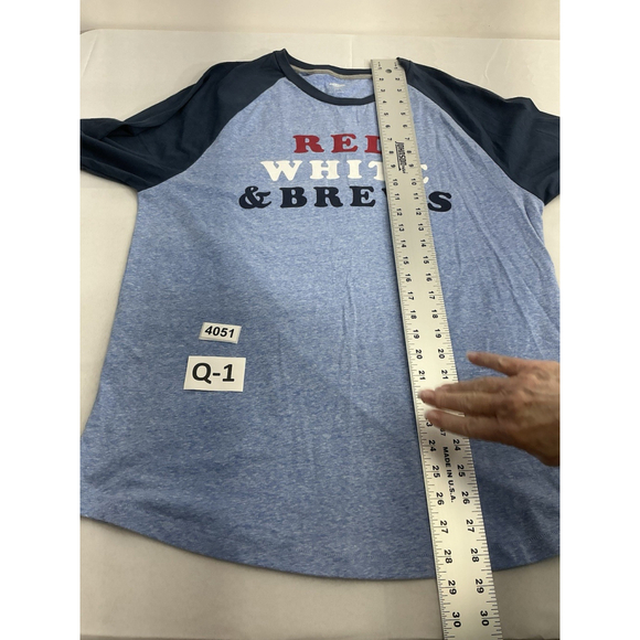 Adult Old Navy Pullover T Shirt Large 3/4 Sleeve Multicolor Graphic - Picture 6 of 9